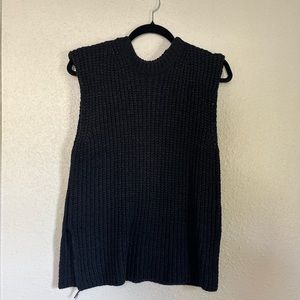 Oversized knit sweater vest